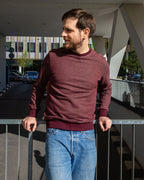 BICOLOR CREWNECK / WINE