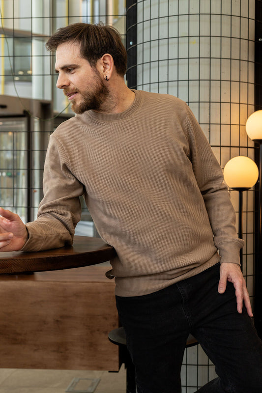 HIVE CREWNECK / TAUPE