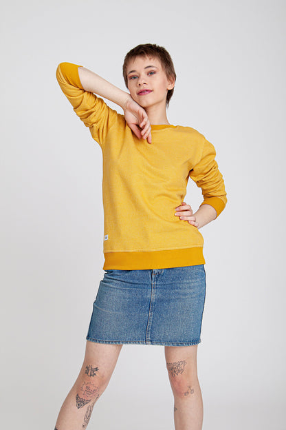 BICOLOR CREWNECK / MUSTARD