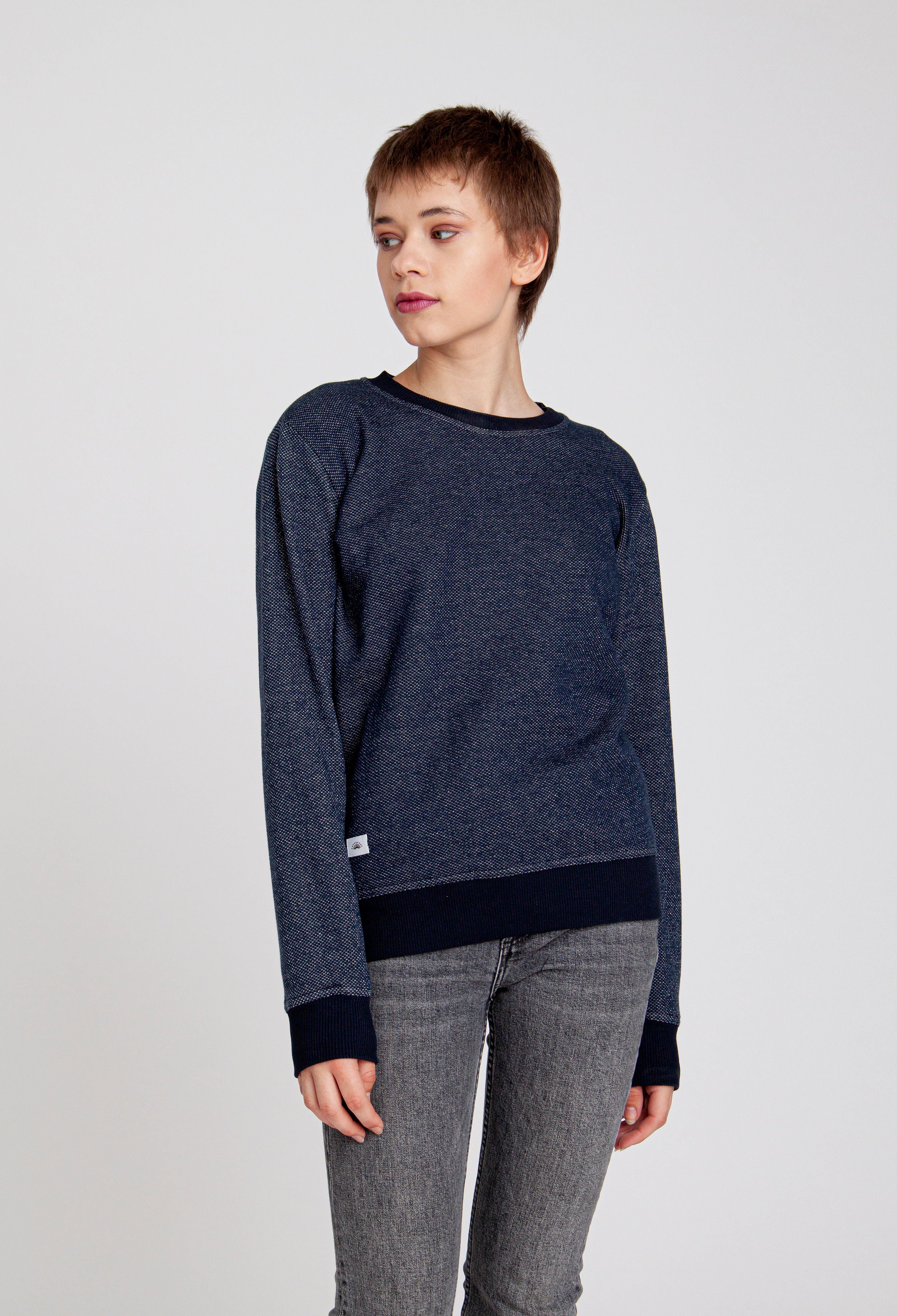TWO-COLOR CREWNECK / NAVY