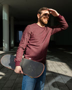 BICOLOR CREWNECK / WINE