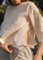 FLAP MINI SKIRT / NATUR