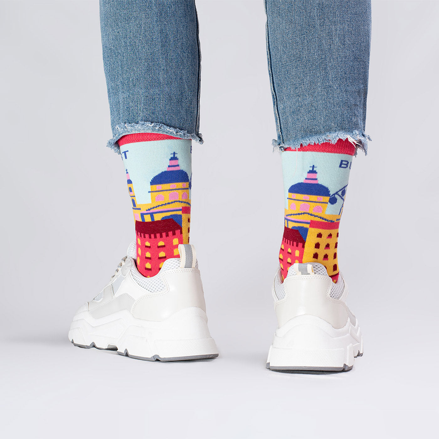 Budapest streets socks
