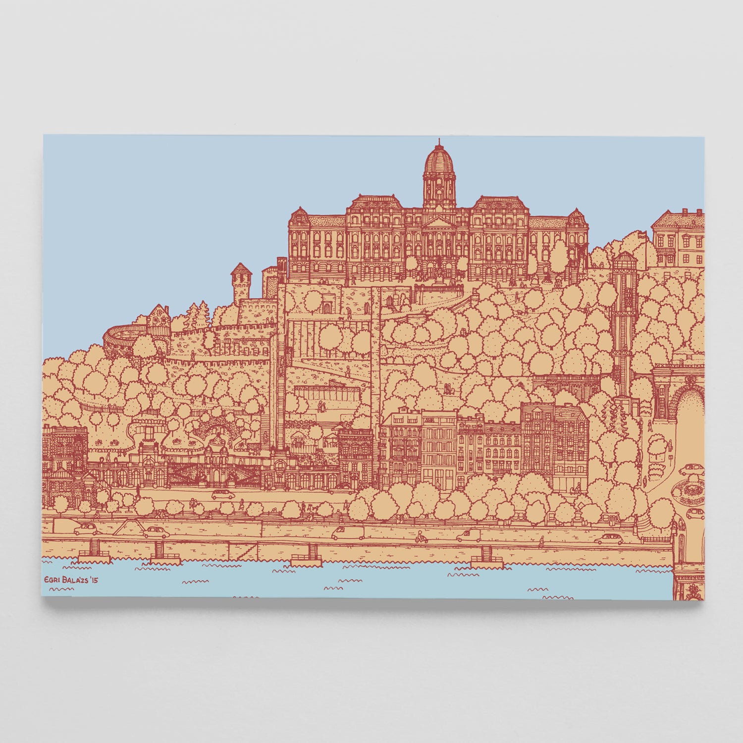 Buda Castle postcard