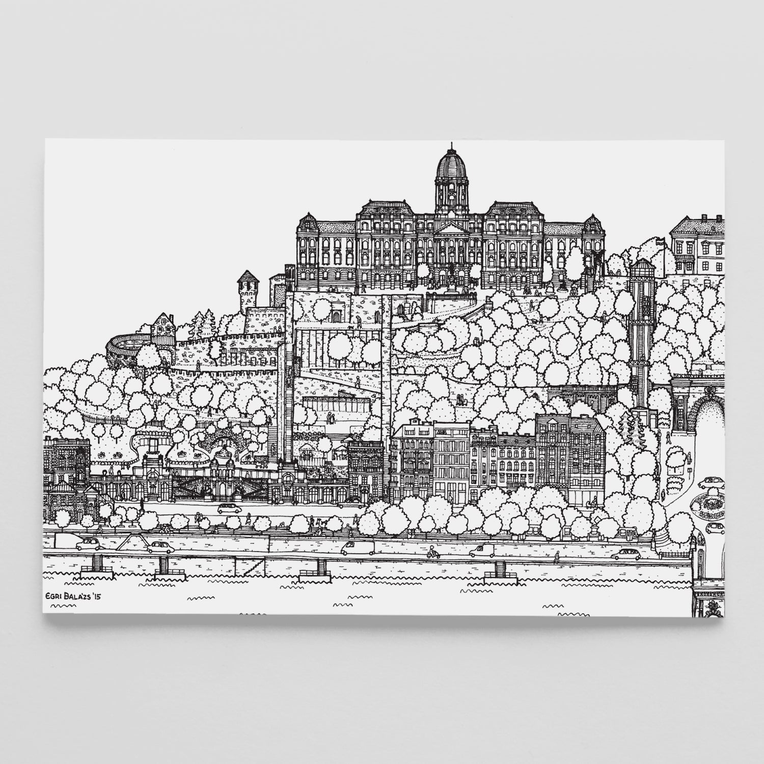 Buda Castle postcard