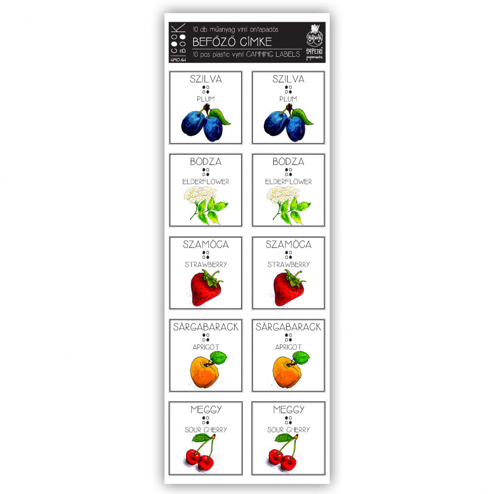 Washable canning labels - various