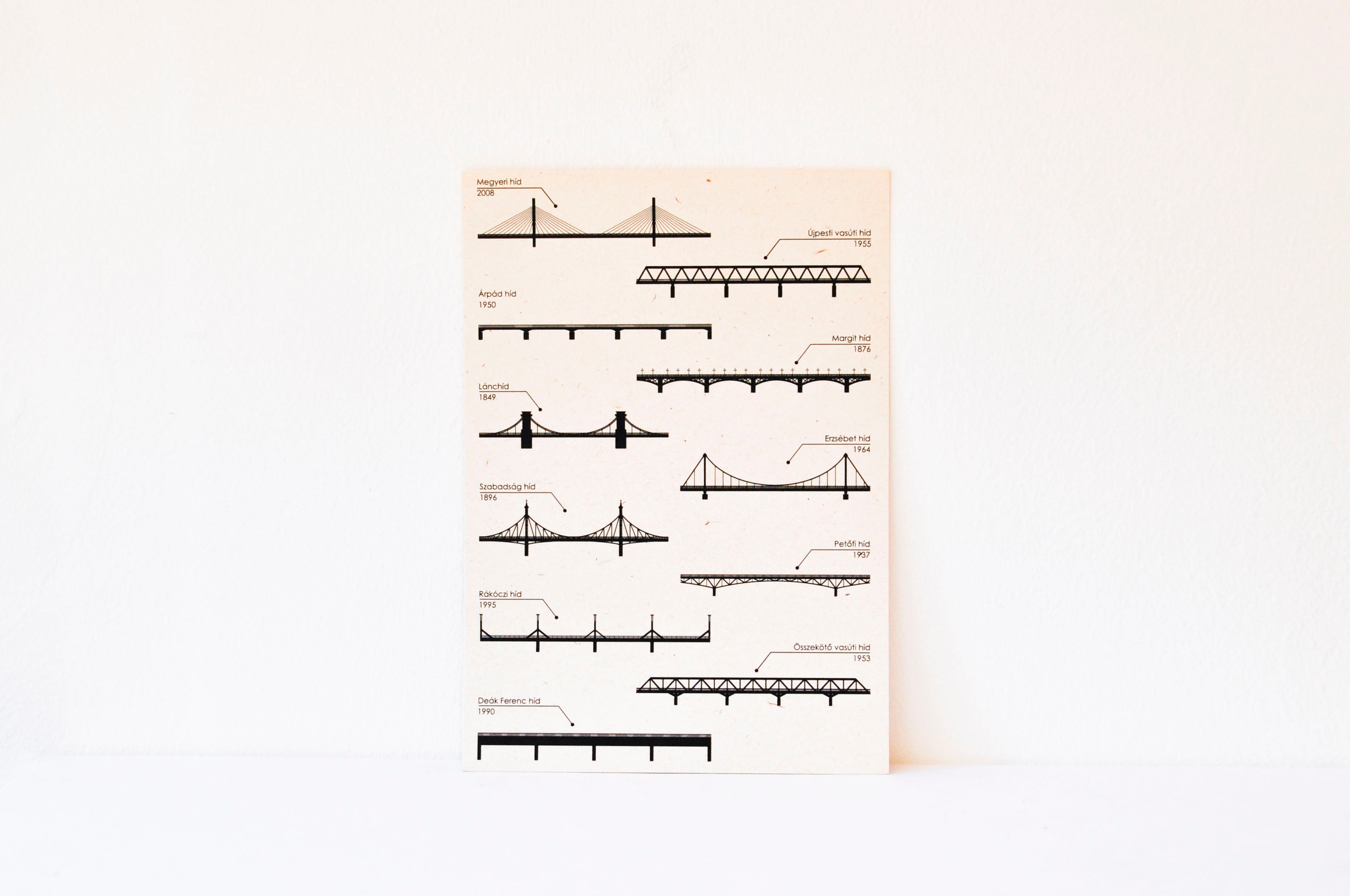 Hidak képeslap fehér