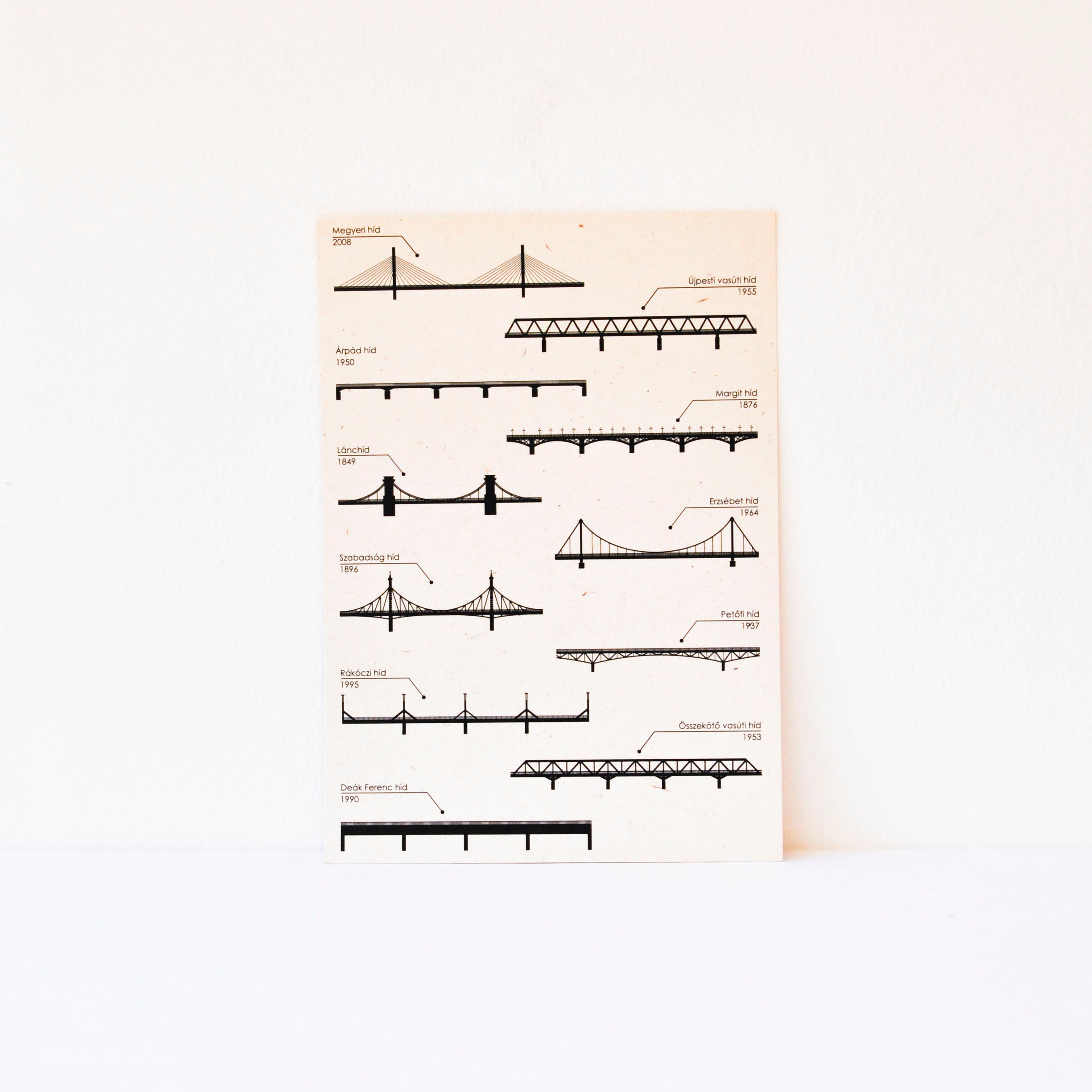 Hidak képeslap fehér