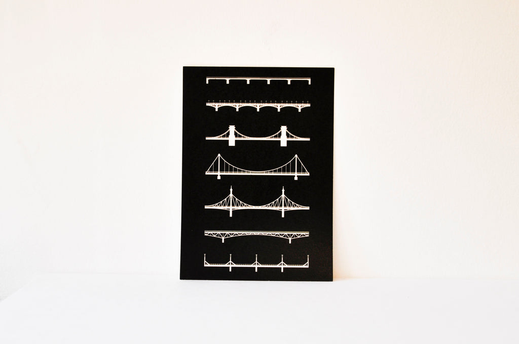 Hidak képeslap fekete