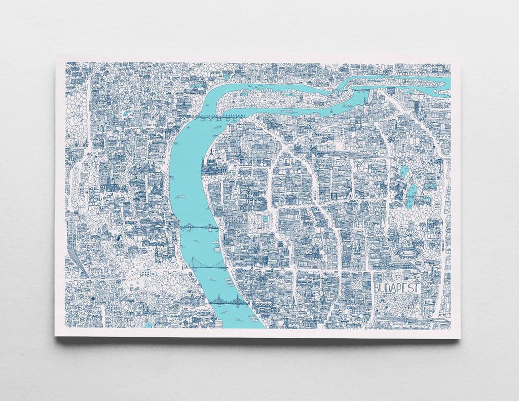 Budapest türkiz poszter