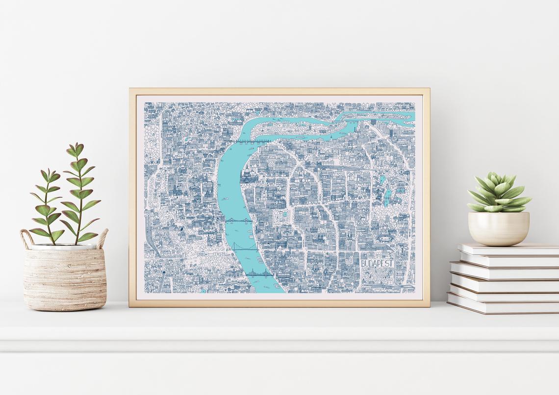 Budapest türkiz poszter