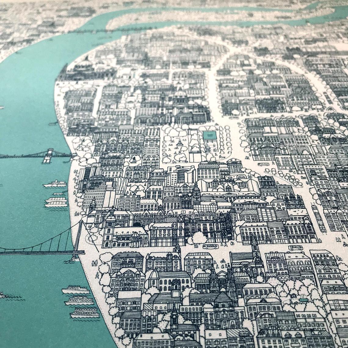 Budapest türkiz poszter